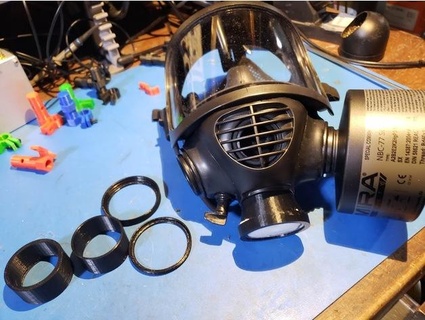 mira cm 6m snap on tela filtrar cansada gorra reemplazo rjm27trekkie gas máscara seguridad 3d print model - Mito3D