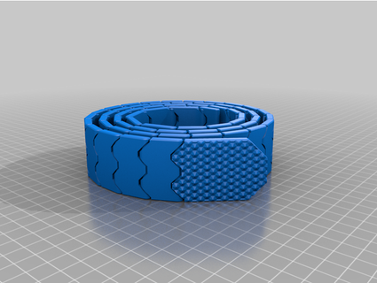 belt hex pattern strada000 3d print model - Mito3D