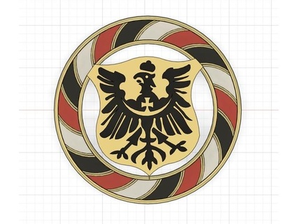 ww1 prusiano águila gorra Insignia Yodo Europa alemán Alemania imperio historia medalla medallas militar Prusia 3d print model - Mito3D
