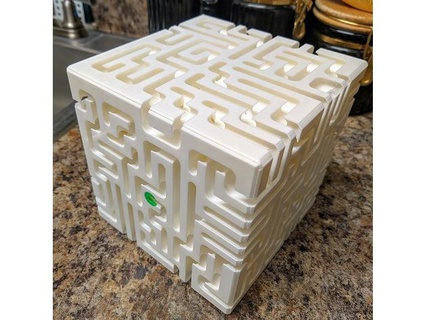 double couche Labyrinthe cube nacelle 3d 3d print model - Mito3D