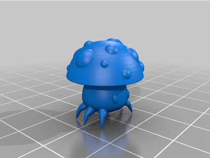 fungo dysprosium66 alieno bug chibi carina dd dungeon draghi figura mini miniatura mostro ragno 3d print model - Mito3D