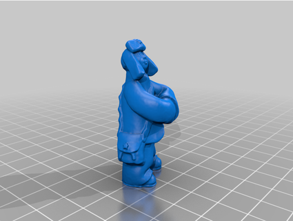 chino chico alertado 3d escanear personaje escultura 3d print model - Mito3D