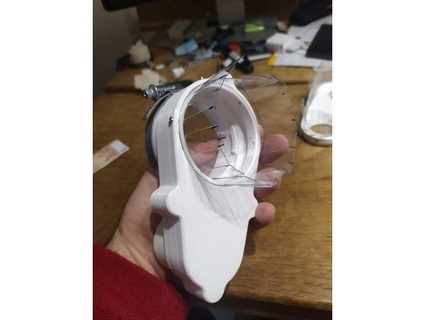 dust shoe katsu makita rt0700 - transparent brush pieri70 cnc collector router workbee 3d print model - Mito3D
