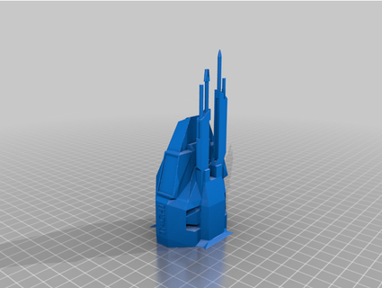gunship rocinante remix tachi nose kingbibik 3d print model - Mito3D