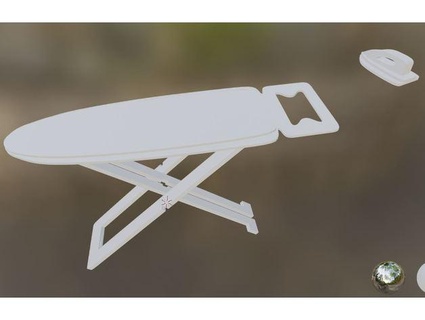 ironing table iron laser cut cihangir koroglu 3d print model - Mito3D