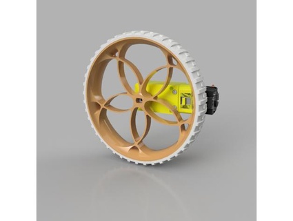 pneu jante arrière roulette imprimeur 608 palier roulements conforme mécanisme dc moteur souple boîte vitesses n20 robot robotique suspension pneus tpe tpu tt Jaune roue roues 3d print model - Mito3D