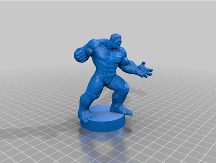 Hulk Base dasTitanofiron unglaublich Wunder Comics Universum mcu Miniaturen sff Super Fantasie Schlägerei 3d print model - Mito3D