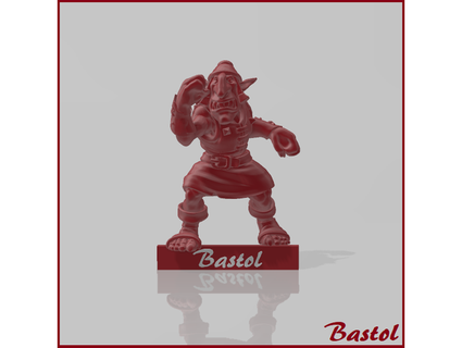 blood bowl goblin 7 bastol bloodbowl fantasy football miniature troll 3d print model - Mito3D