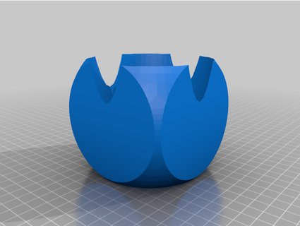 dice cup spheric cut - pen holder tool apukaluzo 3d print model - Mito3D