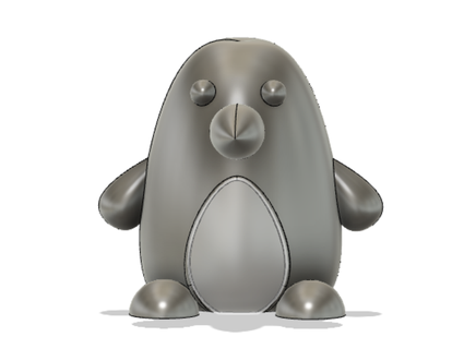 cute penguin wadoodle 3d print model - Mito3D