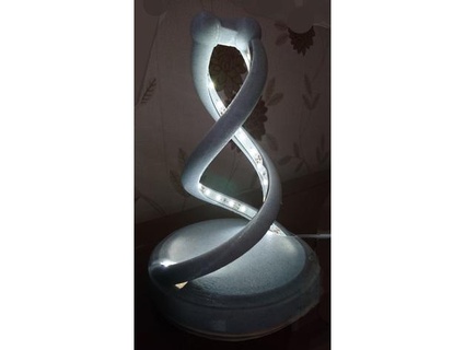 double spirale hélix LED lumière vélo 12v lampe chevet leds table 3d print model - Mito3D