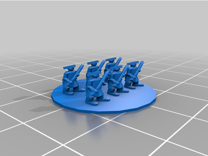 18th century russian swedish forces 6mm nihvu 1300 grenadiers military pikemen russia sweden wargame 3d print model - Mito3D