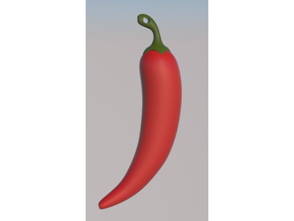 chili pepper keychain crownf 3d print model - Mito3D