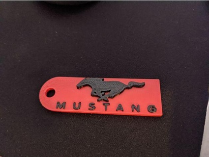 ford mustang keychain xcryoz 3d print model - Mito3D