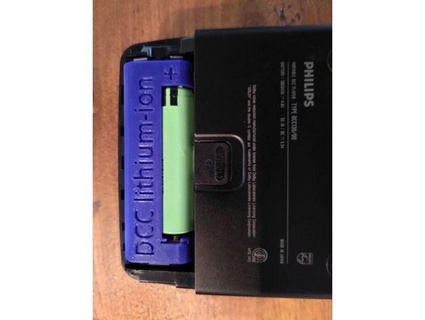 philips dcc 130 bateria caso bainha langph suporte 3d print model - Mito3D