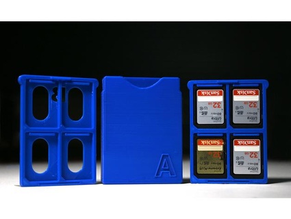 double tray caso funda 8 sd tarjetas es19 fotografía tarjeta soporte 3d print model - Mito3D