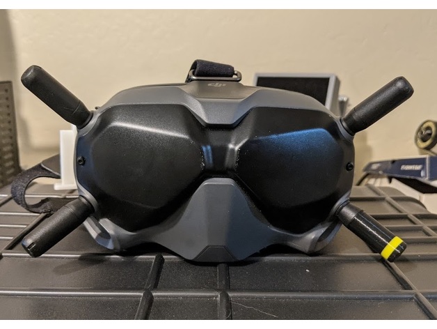 dji fpv occhiali antenna copertina guaina qrome 3D print model - Mito3D