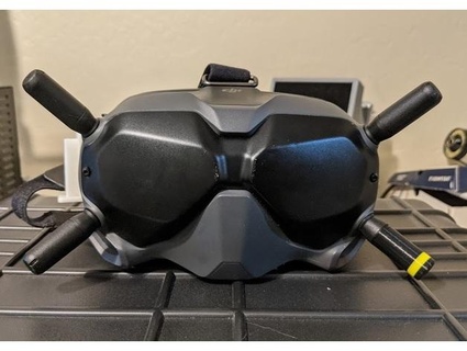 dji fpv goggle antenna cover qrome goggles 3d print model - Mito3D