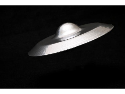 ufo flying disk petal3d alien extraterrestrial saucer prop science fiction scifi space spacecraft spaceship starship stopmotion motion toy uap vehicle 3d print model - Mito3D