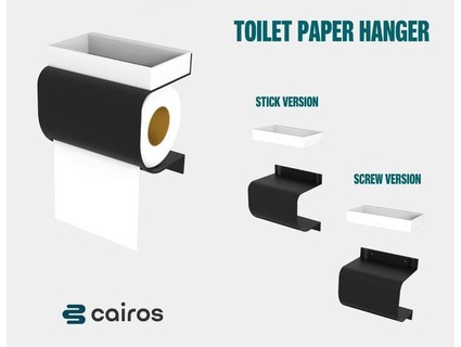 toilet paper hanger - holder cairosestudio bathroom accesories household houseware 3d print model - Mito3D