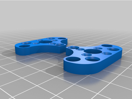 arbres bleu v2 axe anti osciller appui 3d print model - Mito3D