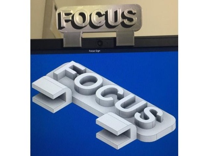 focus sign laptop objek accessories lcd monitor 3d print model - Mito3D