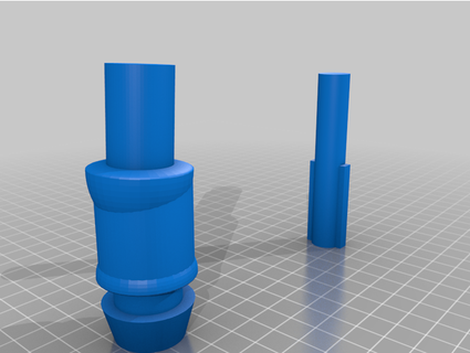 soutien pommeau alu équipement bouton peugeot 206 nucléaire 3d print model - Mito3D