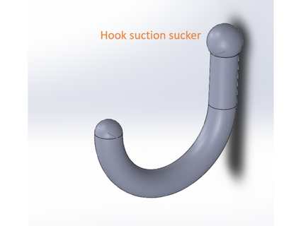 hook suction sucker mjcatomic wall 3d print model - Mito3D