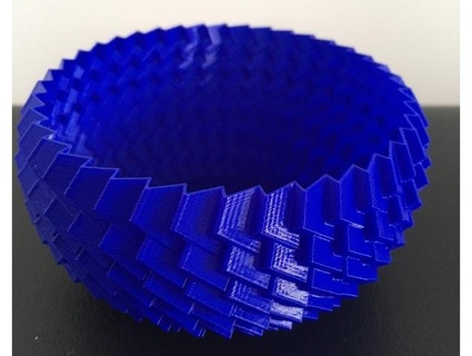 vase mode impossible bowl planter imadethose bowls planters pot spiralized spiral printing 3d print model - Mito3D