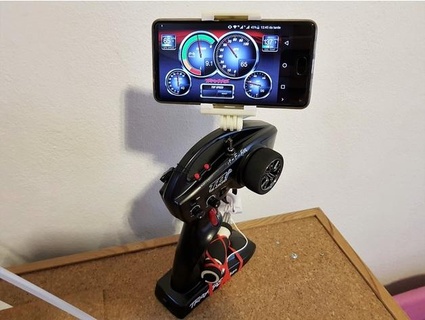 v2 traxxas tqi smartphone holder remote rc tough temdias84 3d print model - Mito3D