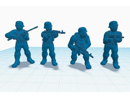 heroscape cobra rifle squad jcnaz 28mm gijoe miniature 3d print model - Mito3D