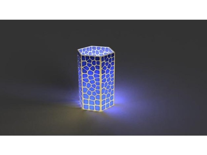 Voronoi tealight Lamba hayaleti parlamak renkli 3d print model - Mito3D