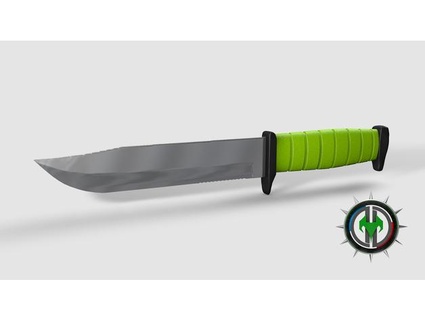 cuchillo base combate sentinelhm acero arma hoja mango metal military tactical 3d print model - Mito3D
