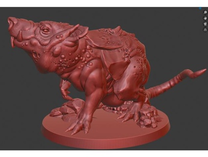 plague rat armor thenurge dnd mini miniature dungeons dragons pathfinder skaven 3d print model - Mito3D