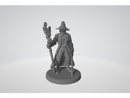 rpg miniature - wizard mago gabrixaleirb dnd staff sword 3d print model - Mito3D