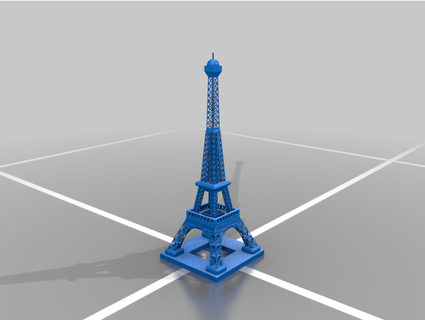 Eiffel Turm August Mond 3d print model - Mito3D