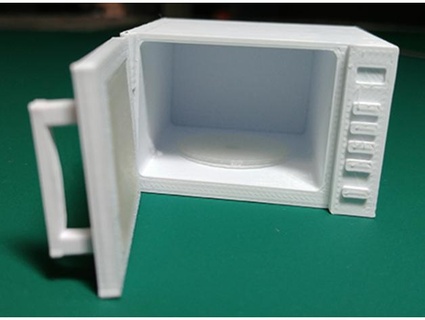 microwave 1 12 ölçek oyuncak bebekler kartpostal 3d print model - Mito3D