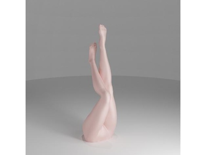 wunderschönen weiblich Beine kosmosantiago Körper Kerze 3d print model - Mito3D