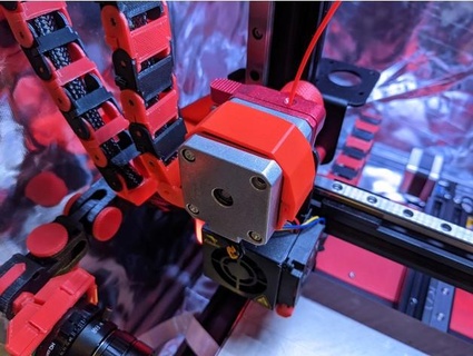 parts wrap stepper motor mace-man cable chain creality ender 3 ender3 pro 3d print model - Mito3D