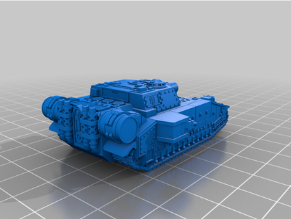 minúsculo grande tanque móvil obús lanzallamas subir dkok epic40k épico escala 3d print model - Mito3D