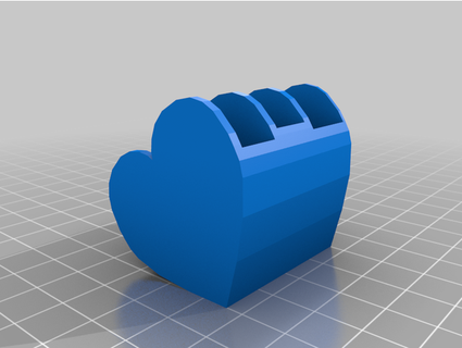 heart shaped organizer apukaluzo 3d print model - Mito3D
