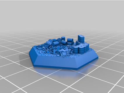 esadecimale base urbano macerie impostato shiaic1 3d print model - Mito3D