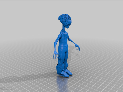 gray alien johnwill 3d print model - Mito3D