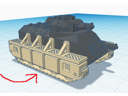 interstellar army rhimera rack tracks remix rubber honey Models 28mm miniature tank track wargame 3d print model - Mito3D