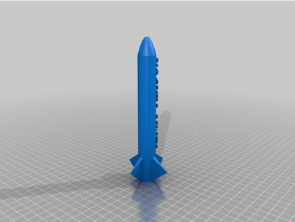 cohete modelo rocketk1d pasatiempo 3d print model - Mito3D