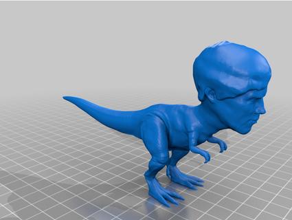 trex benedetto cumberbatch testa remixare cubo creature 3d print model - Mito3D