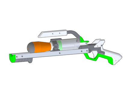 flak - maximizer lever captainslug Mechanical Toys nerf blaster homemade 3d print model - Mito3D