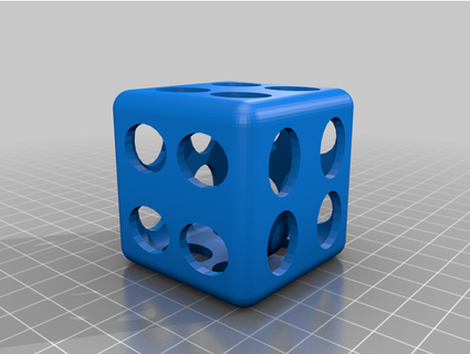 ball hollow cube mlogue9 Dice 3d print model - Mito3D