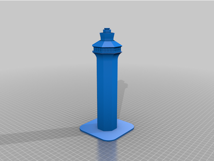 o'hare Uluslararası havalimanı kuzeyinde hava trafik kontrol kule Doğrulanmış 3D baskı 3d print model - Mito3D
