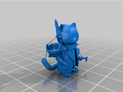 cat-can-do - big headed guy jimjimjimmyjim Toys & Games fun gubbin statue 3d print model - Mito3D